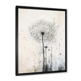 Dandelion Muted Tone I - Floral Canvas Wall Art