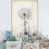 Dandelion Muted Tone I - Floral Canvas Wall Art