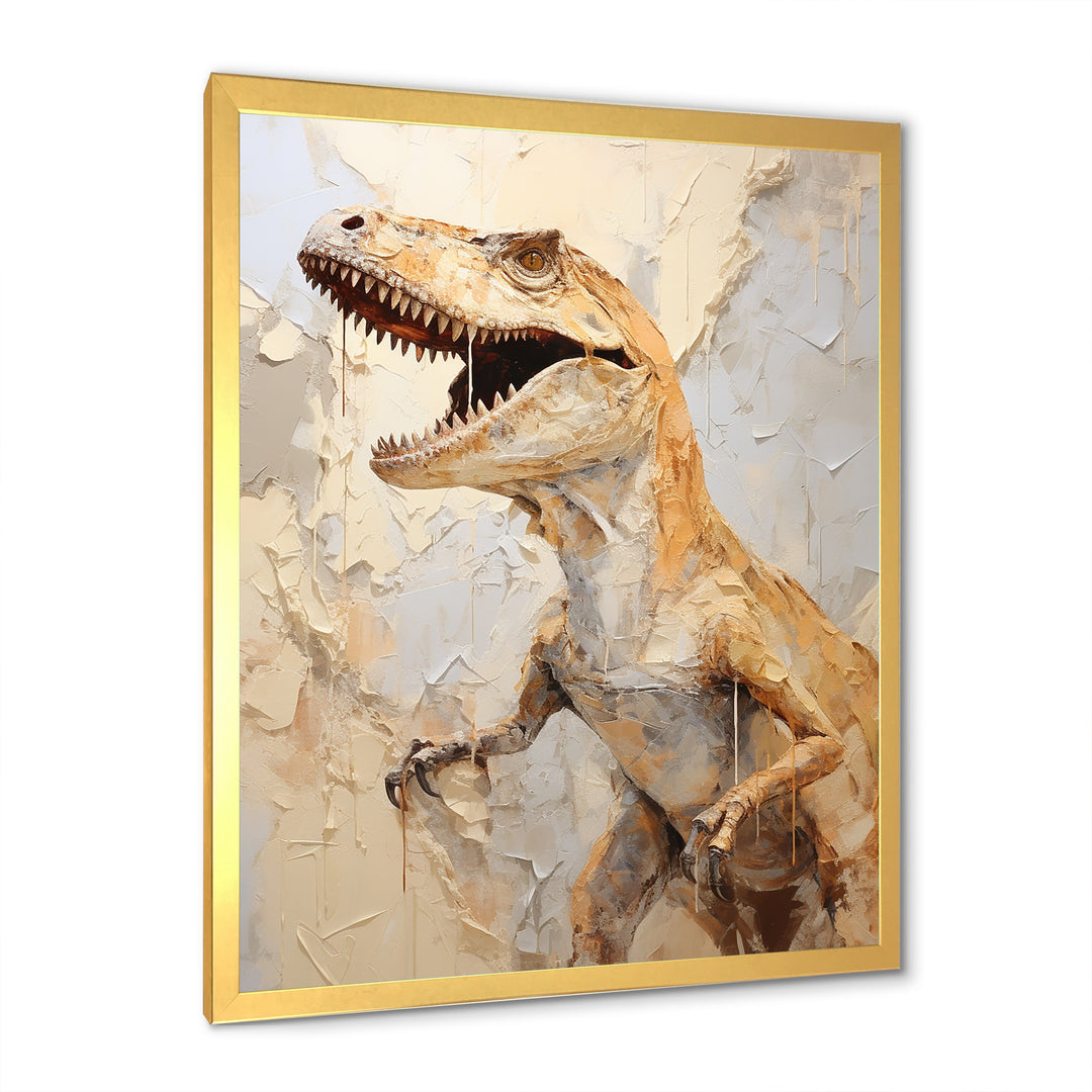 Dinosaur T Rex Supreme - Dinosaur Framed Canvas Art