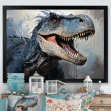 Dinosaur Blue T Rex Supreme - Dinosaur Home Decor Art