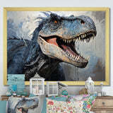 Dinosaur Blue T Rex Supreme - Dinosaur Home Decor Art