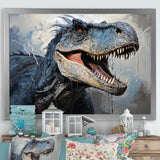 Dinosaur Blue T Rex Supreme - Dinosaur Home Decor Art
