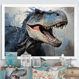Dinosaur Blue T Rex Supreme - Dinosaur Home Decor Art