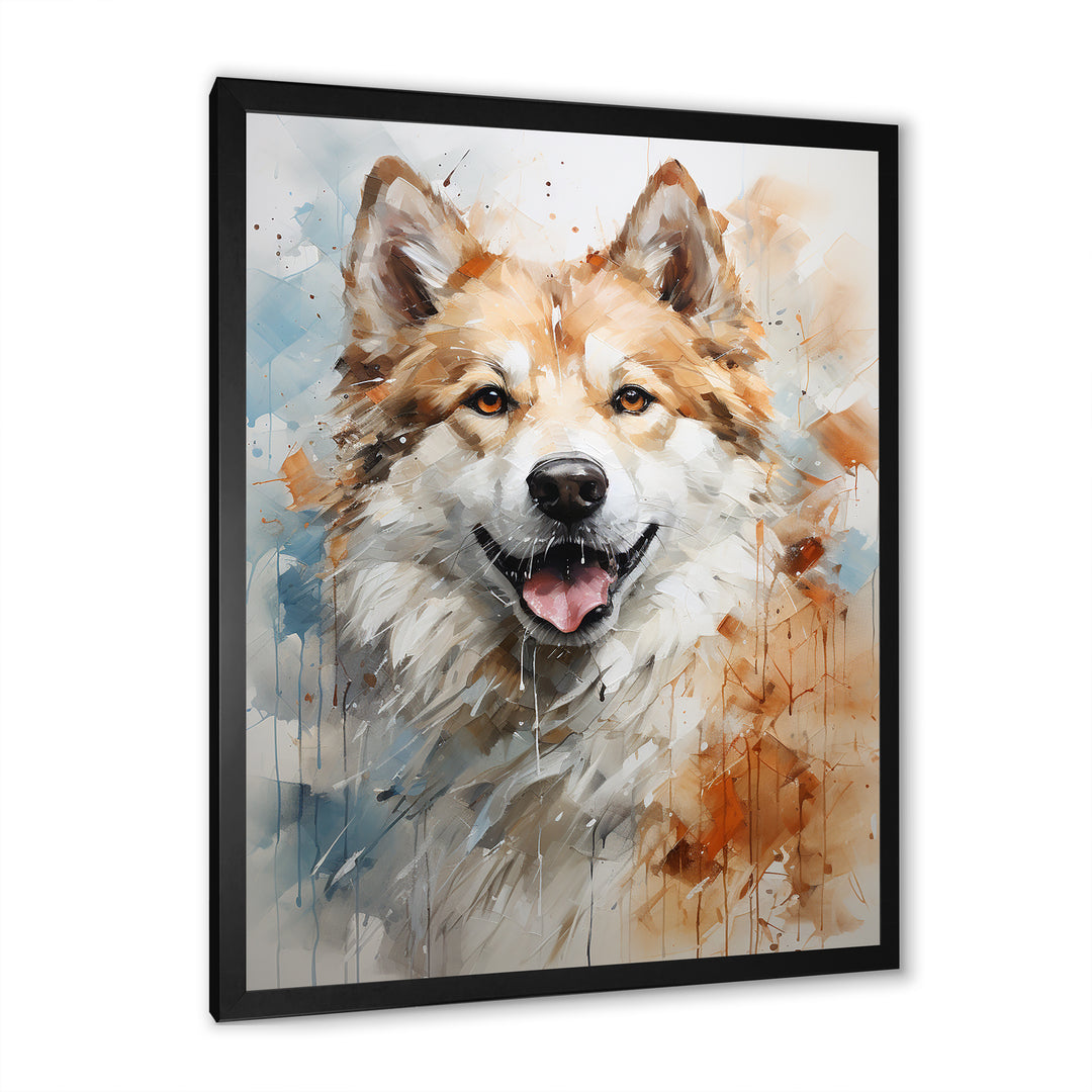 Dog Akita Affection - Dog Canvas Wall Art