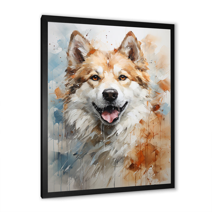 Dog Akita Affection - Dog Canvas Wall Art