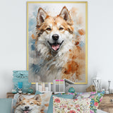 Dog Akita Affection - Dog Canvas Wall Art