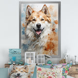 Dog Akita Affection - Dog Canvas Wall Art