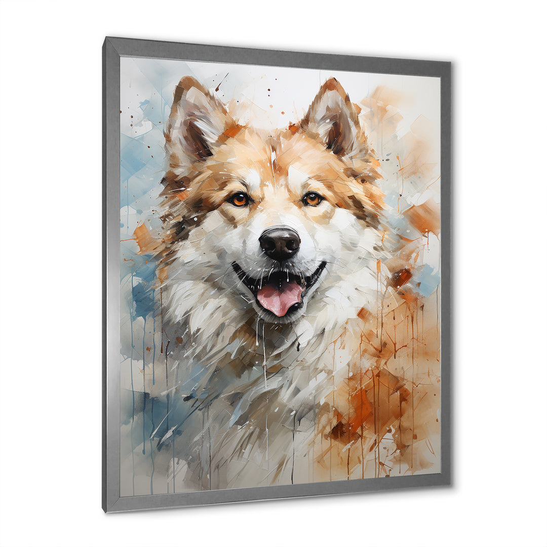Dog Akita Affection - Dog Canvas Wall Art
