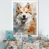 Dog Akita Affection - Dog Canvas Wall Art