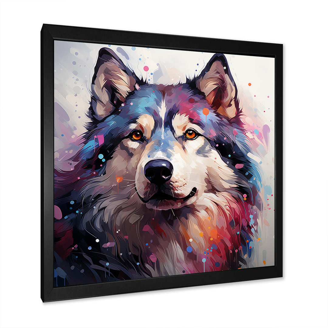 Dog Alaskan Malamute Majesty - Blue Dog Wall Art