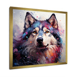 Dog Alaskan Malamute Majesty - Blue Dog Wall Art