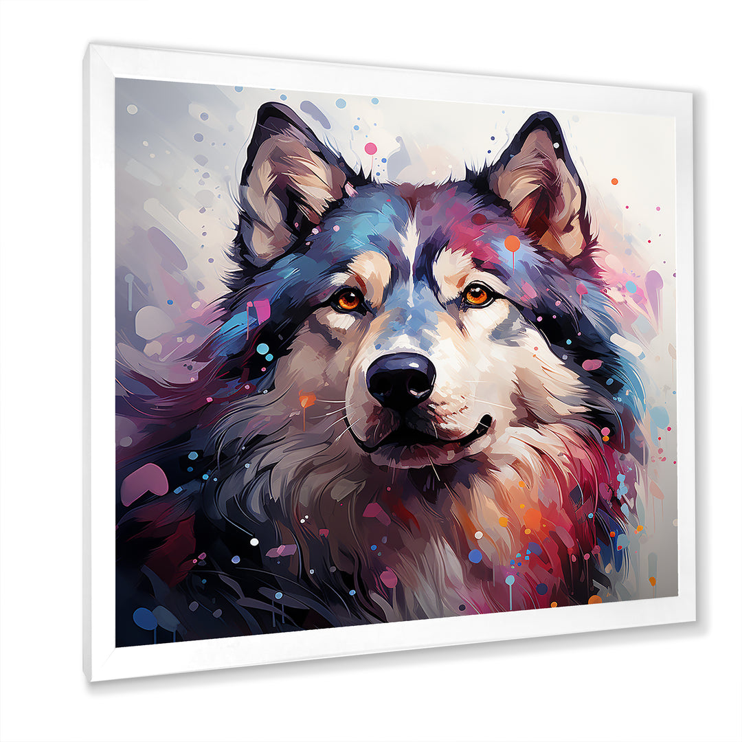 Dog Alaskan Malamute Majesty - Blue Dog Wall Art