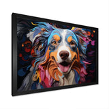 Dog Australian Shepherd Allure - Dog Framed Canvas Art