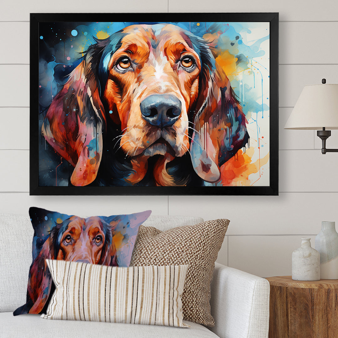 Dog Basset Hound Beauty - Dog Canvas Wall Art