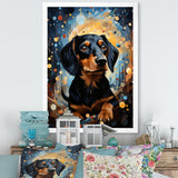 Dachshund Dreamscape - Dog Large Canvas Wall Art