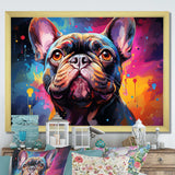 Dog French Bulldog Fiesta IV - Animals Canvas Wall Art