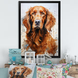 Dog Irish Setter Impressions - Dog Living Room Wall Art
