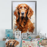 Dog Irish Setter Impressions - Dog Living Room Wall Art