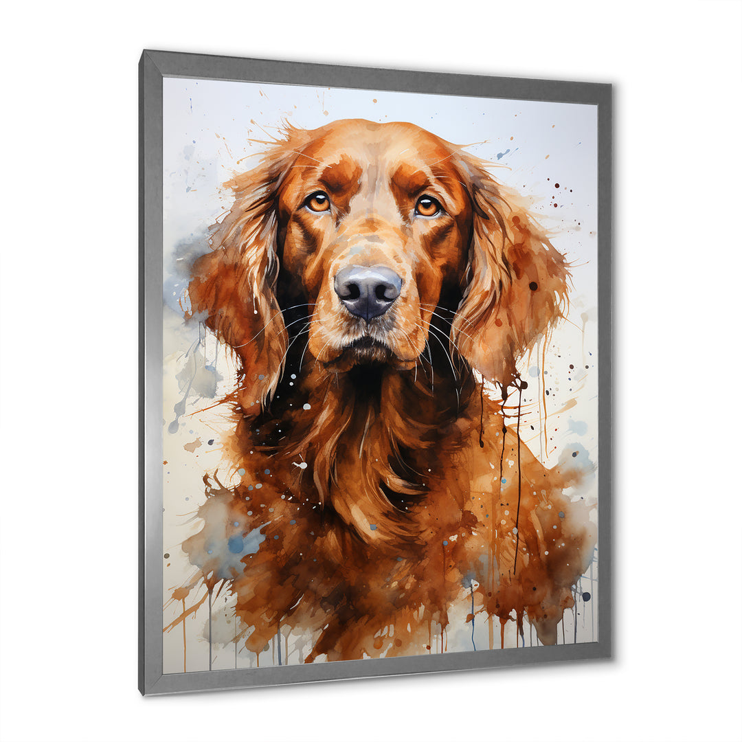 Dog Irish Setter Impressions - Dog Living Room Wall Art