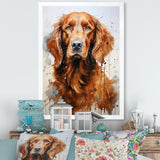 Dog Irish Setter Impressions - Dog Living Room Wall Art