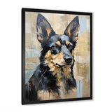 Funny German Shepherd Portrait - Dog Framed Canvas Art