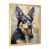 Funny German Shepherd Portrait - Dog Framed Canvas Art