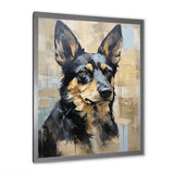 Funny German Shepherd Portrait - Dog Framed Canvas Art