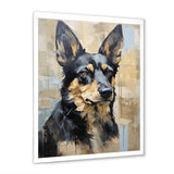 Funny German Shepherd Portrait - Dog Framed Canvas Art