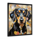 Funny Daschund Portrait - Dog Large Canvas Wall Art