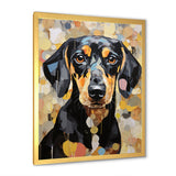 Funny Daschund Portrait - Dog Large Canvas Wall Art