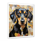 Funny Daschund Portrait - Dog Large Canvas Wall Art