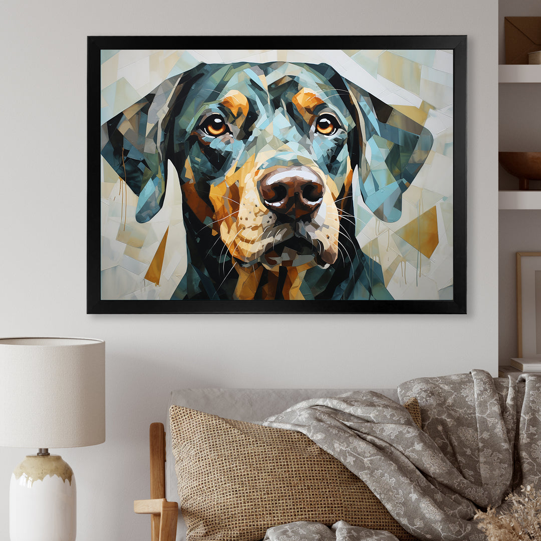 Shepherds Watchful Gaze Portrait - Dog Living Room Wall Art