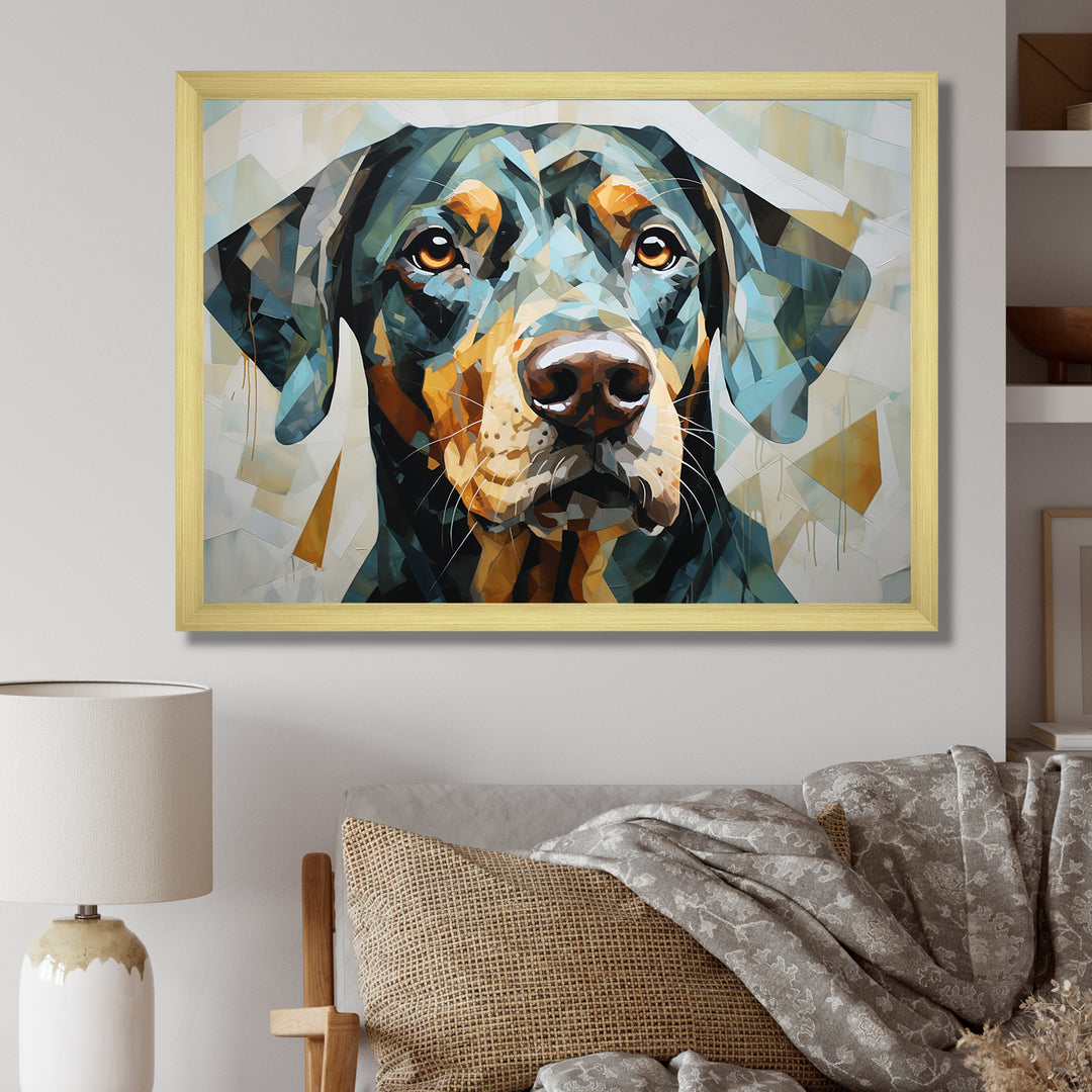 Shepherds Watchful Gaze Portrait - Dog Living Room Wall Art