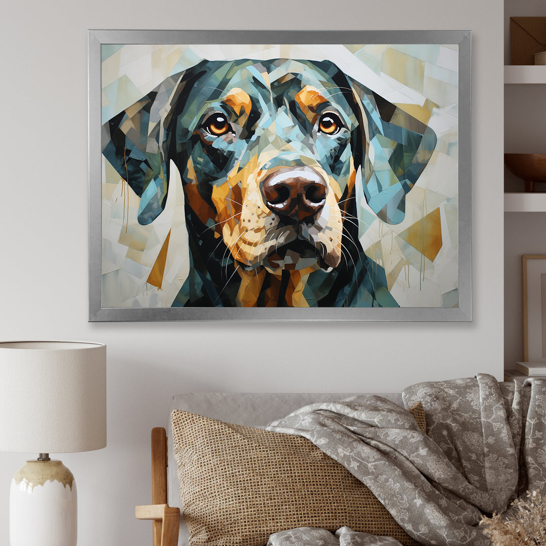 Shepherds Watchful Gaze Portrait - Dog Living Room Wall Art