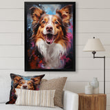Papillon Prance - Dog Framed Canvas Art