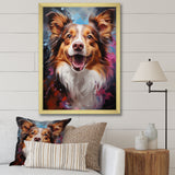 Papillon Prance - Dog Framed Canvas Art