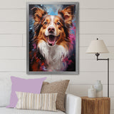 Papillon Prance - Dog Framed Canvas Art