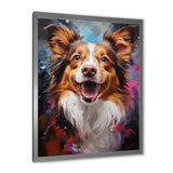 Papillon Prance - Dog Framed Canvas Art
