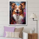 Papillon Prance - Dog Framed Canvas Art
