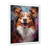Papillon Prance - Dog Framed Canvas Art