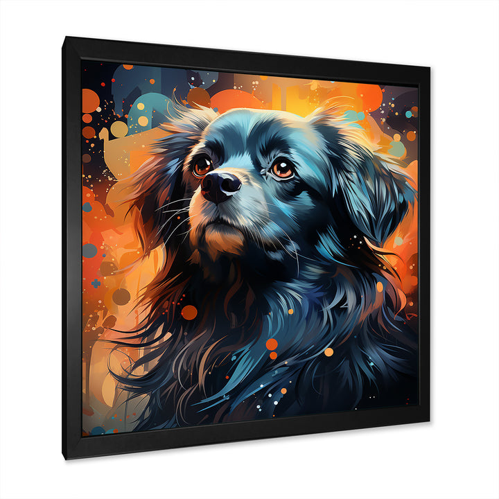 Pekingese Pondering Dog Portrait - Dog Home Decor Art