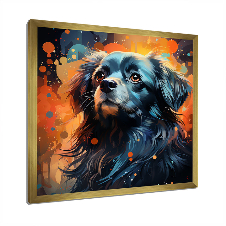Pekingese Pondering Dog Portrait - Dog Home Decor Art
