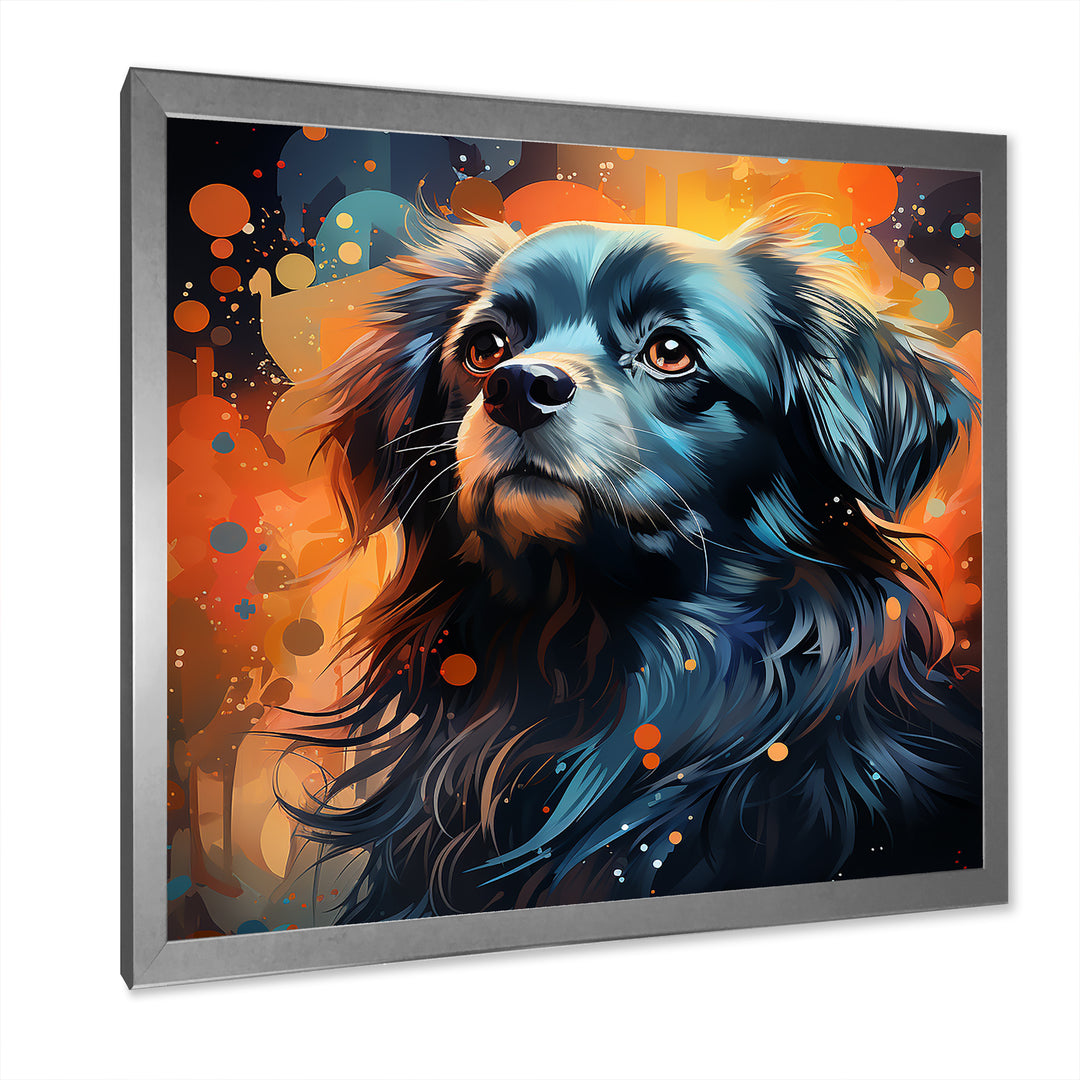 Pekingese Pondering Dog Portrait - Dog Home Decor Art