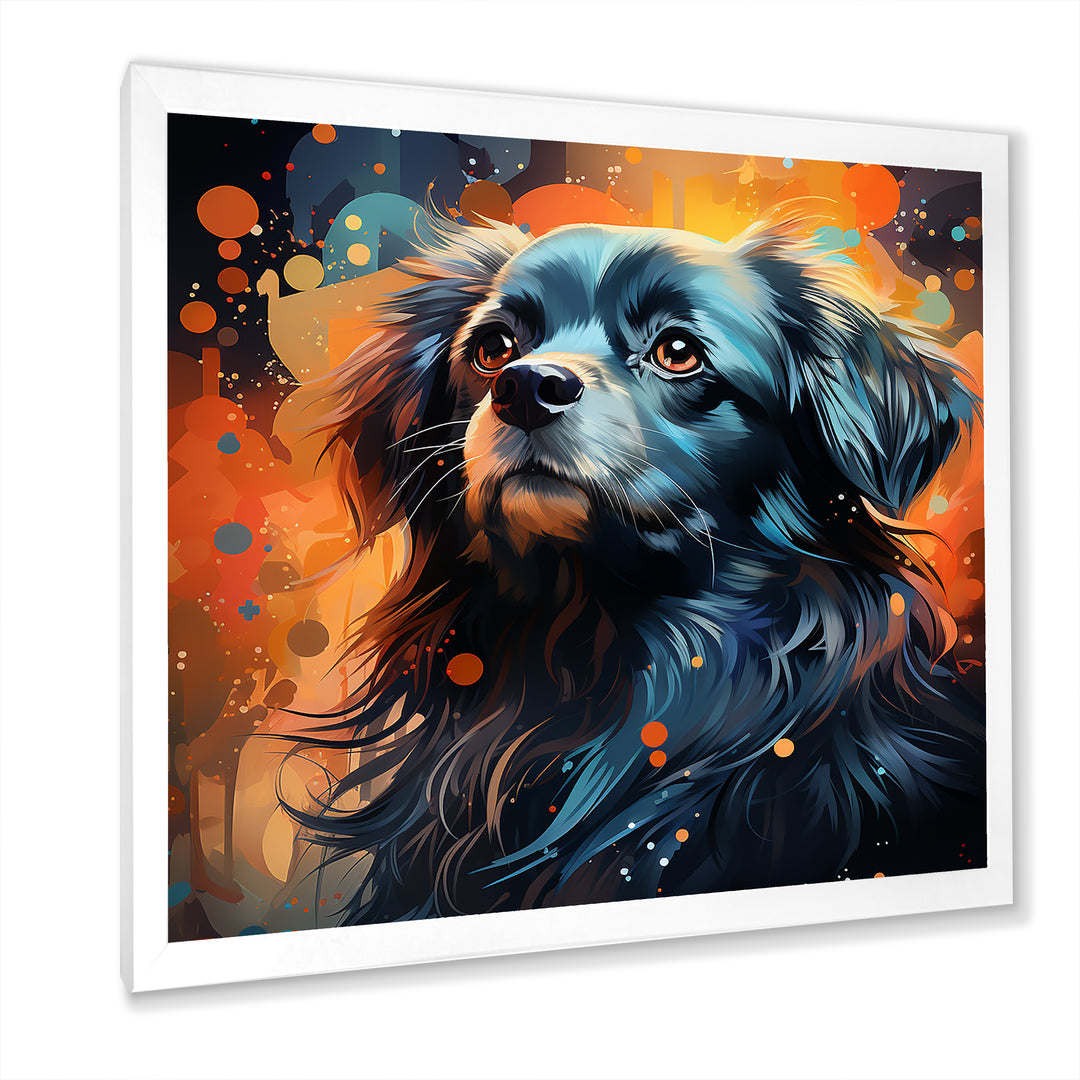 Pekingese Pondering Dog Portrait - Dog Home Decor Art