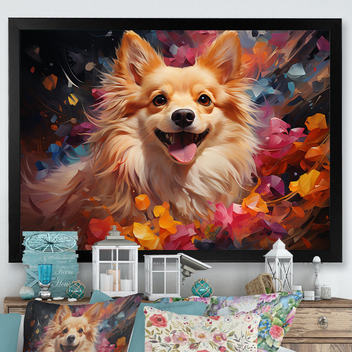Pomeranian Playfulness - Dog Canvas Wall Art