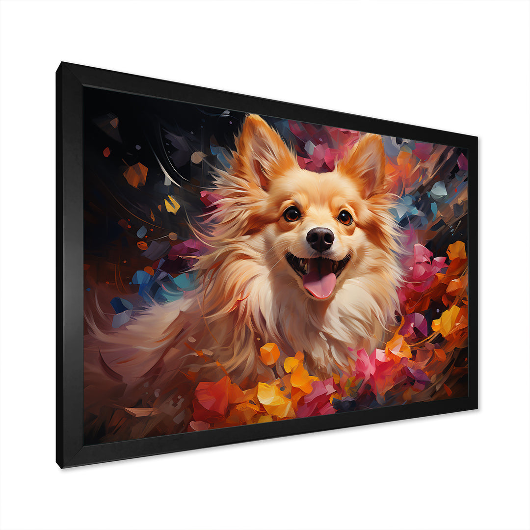 Pomeranian Playfulness - Dog Canvas Wall Art