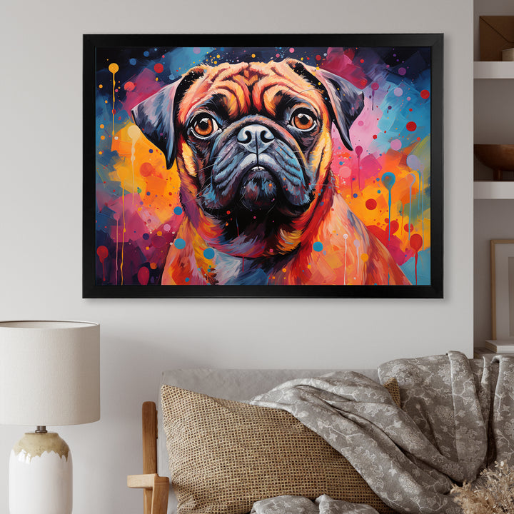 Popart Pug Parade - Beige Dog Wall Art