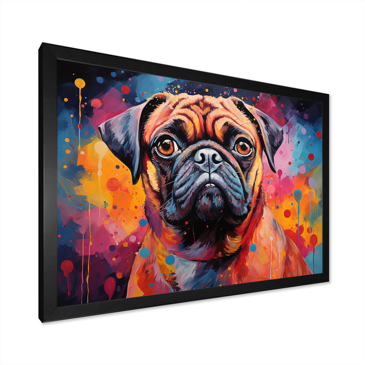Popart Pug Parade - Beige Dog Wall Art
