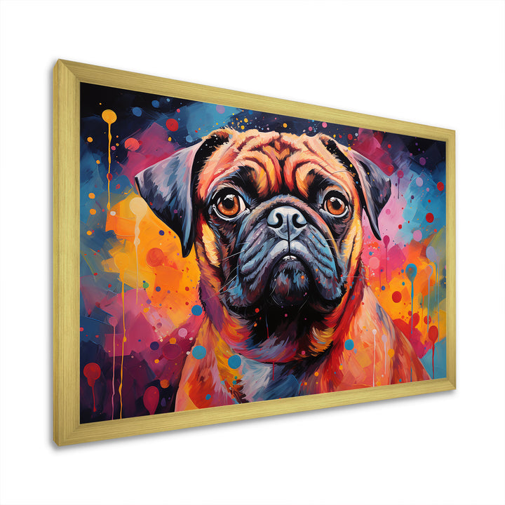 Popart Pug Parade - Beige Dog Wall Art