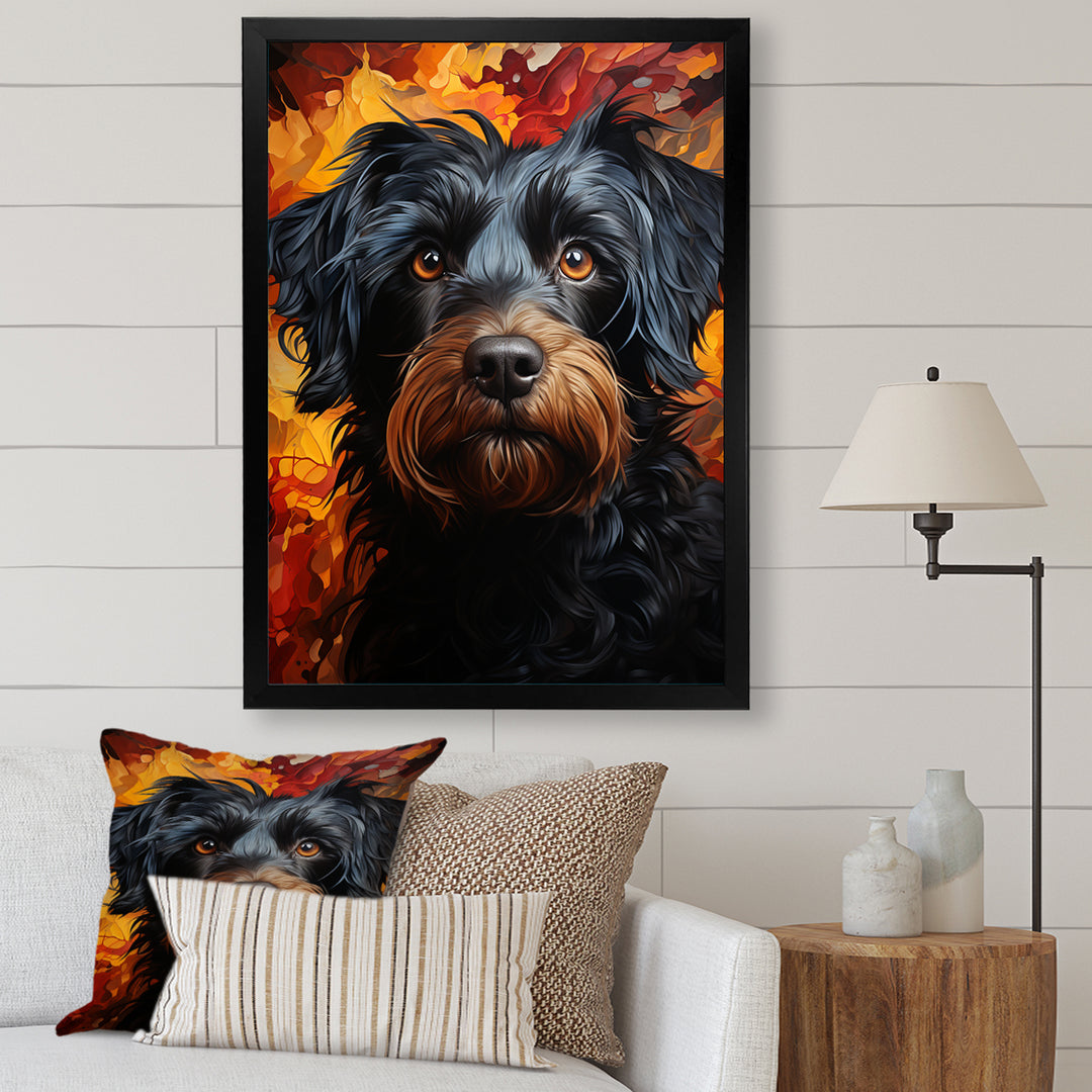 Puli Poetry Parade - Dog Large Canvas Wall Art